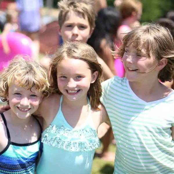 Kids Camp girls having fun outside at Shepherd's Fold Ranch