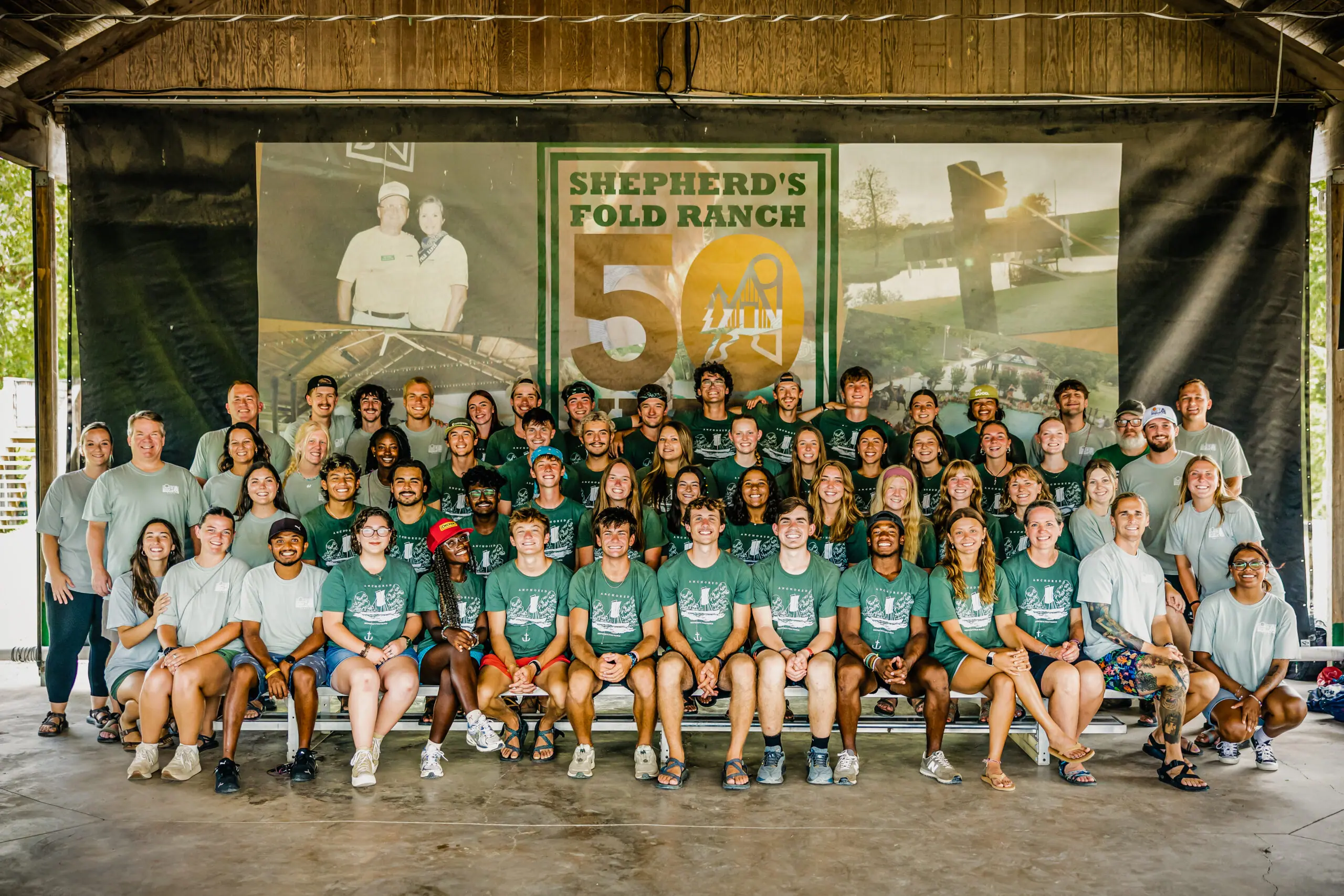 Christian summer camp and retreat center, Shepherd's Fold Ranch full-time and summer staff photo.